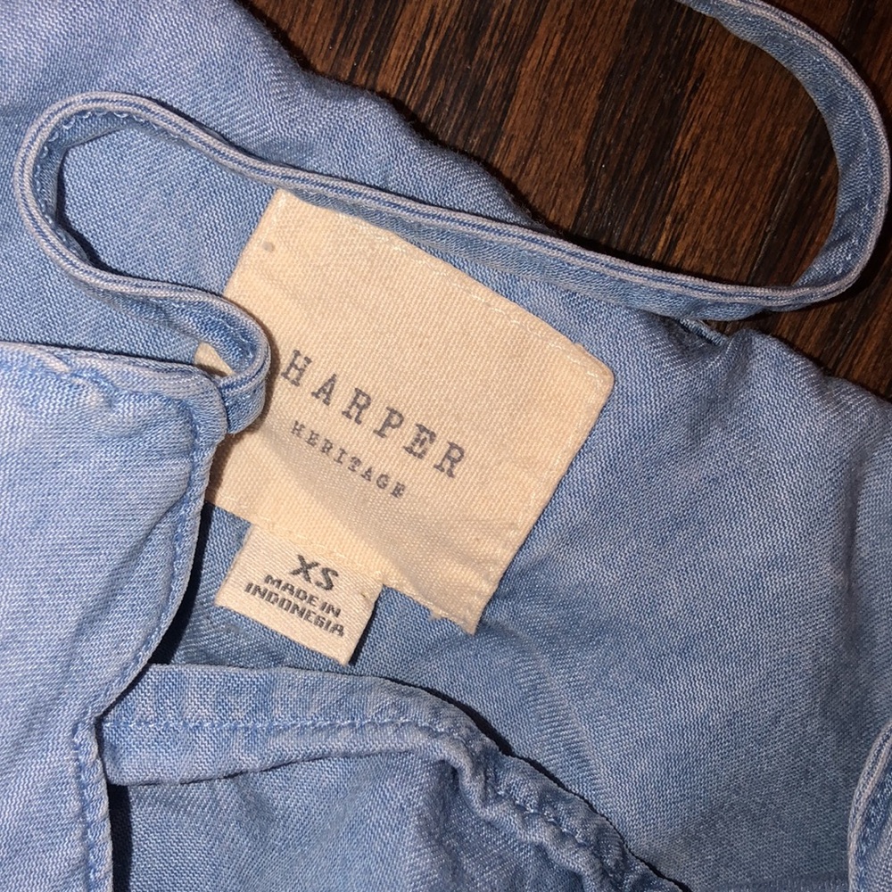 Harper heritage chambray top size xsmall - Picture 2 of 4